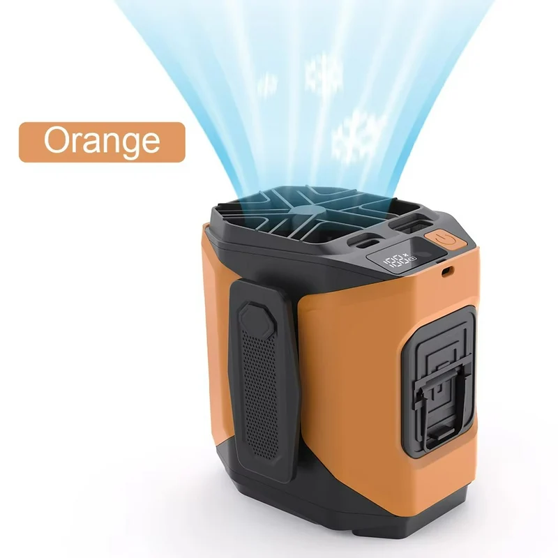Bærbar Talje-Ventilator med Powerbank og Lommelygte