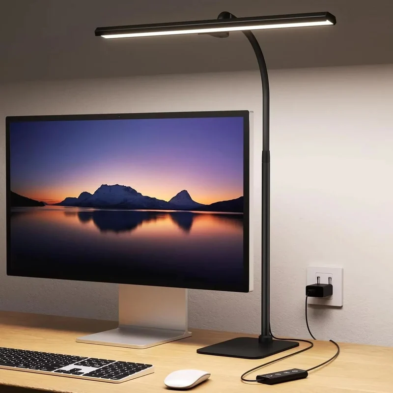 Stilfuld LED-bordlampe med fleksibel hals og justerbar lysstyrke