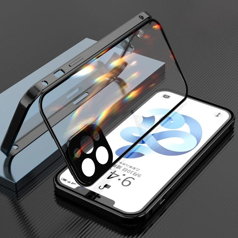 Robust iPhone-cover med 360° beskyttelse og linsebeskytter
