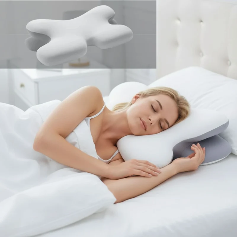 Ergonomisk Sovepude til Sideleje | Lindrer Nakkesmerter Effektivt
