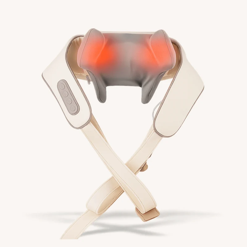 Trådløs Nakke- og Skuldermassager med Varme for Dybdemassage