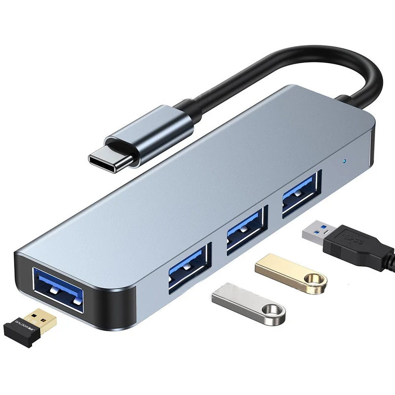 Kompakt USB-C Hub med 4K HDMI og Lynhurtig Opladning