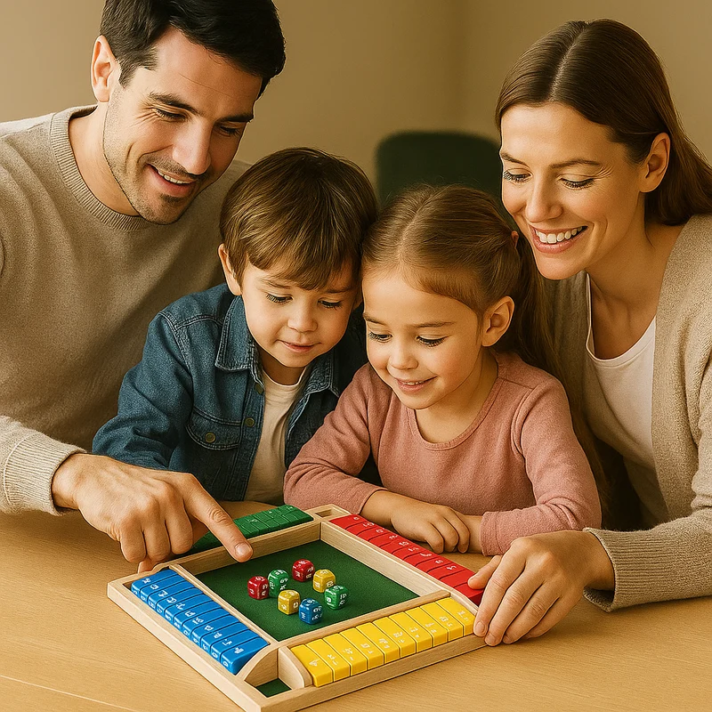 Shut the Box – Familiespil med 4 Spillersjov og Læring