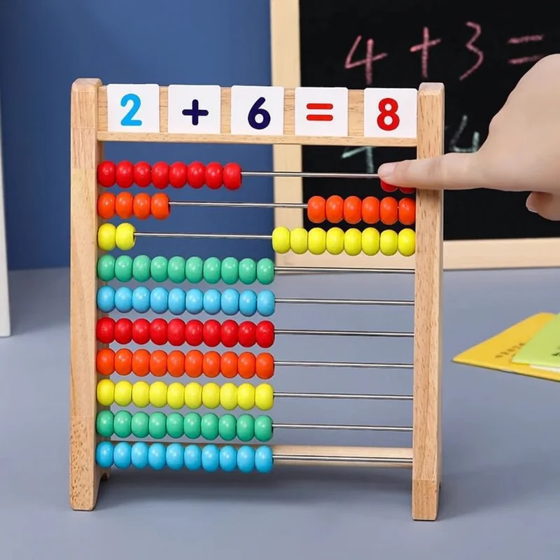 Klassisk Træ Abacus til Legende Læring og Motorik Udvikling