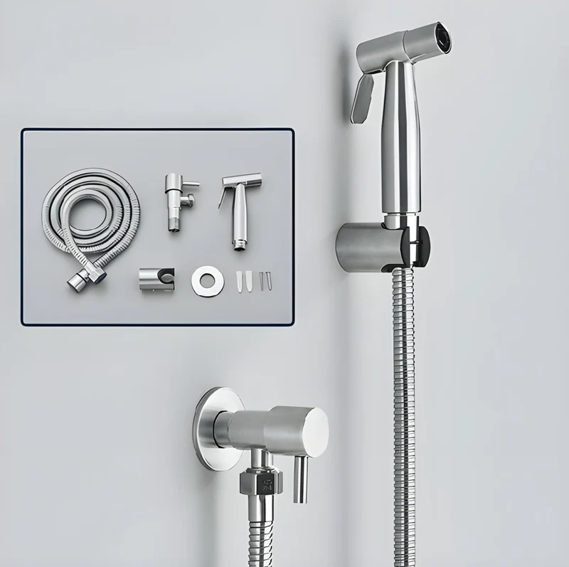 Håndholdt Bidet Sprayer i Rustfrit Stål – Hygiejnisk Renhed