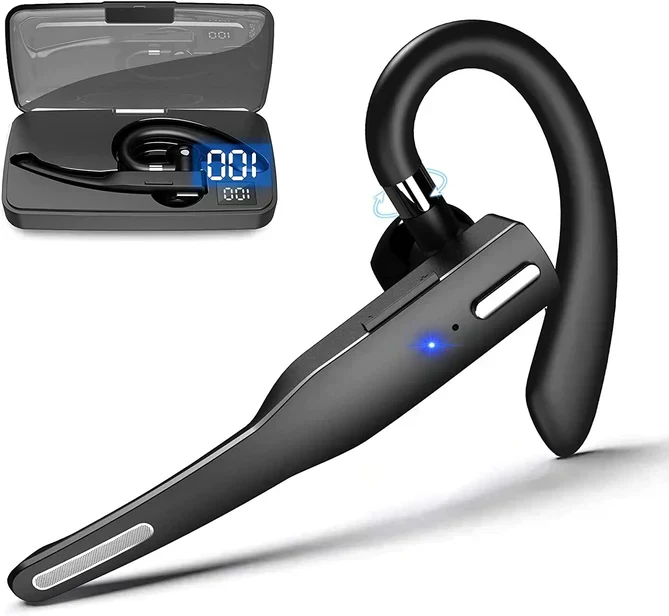 Ergonomisk Bluetooth Headset med Støjreduktion & Lang Taletid