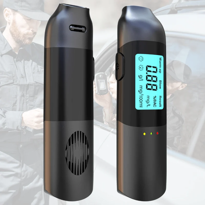 Digital Alkoholtester med USB Opladning – Hurtig & Hygiejnisk