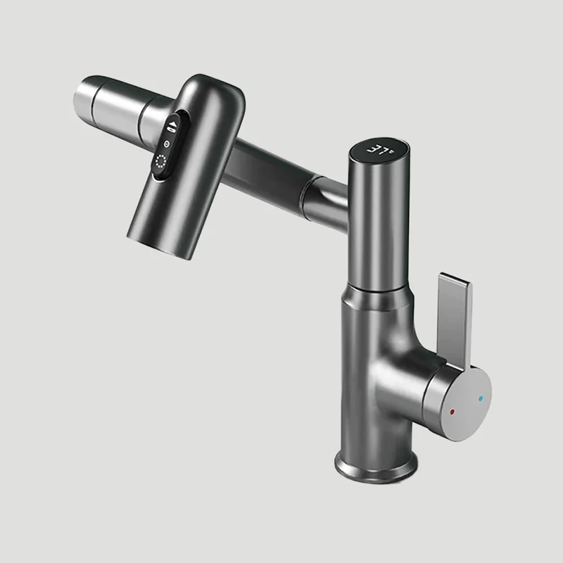Elegant Vandhane med 360° Drejning og Temperaturvisning