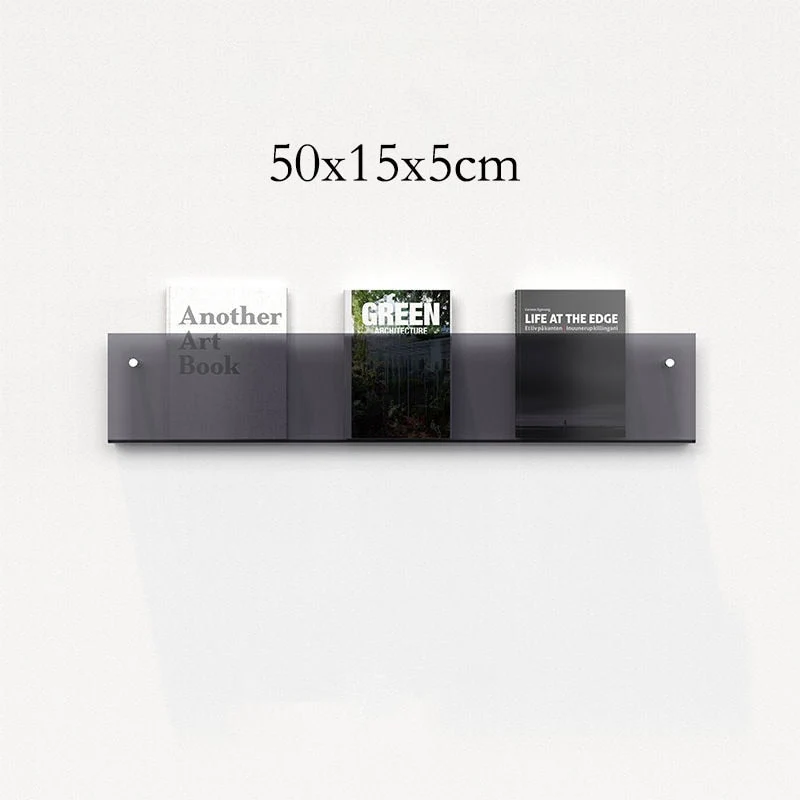 Væghængt Akryl Magasinholder - Minimalistisk og Elegant