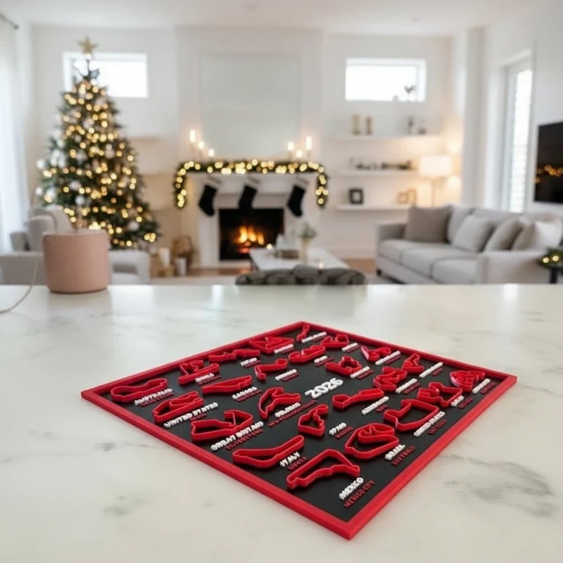 3D Printet F1 Banelayout - Komplet Sæsonoversigt
