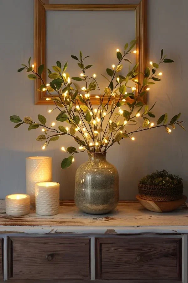 Dekorative LED-grene med blomsterlys – Skab varm atmosfære