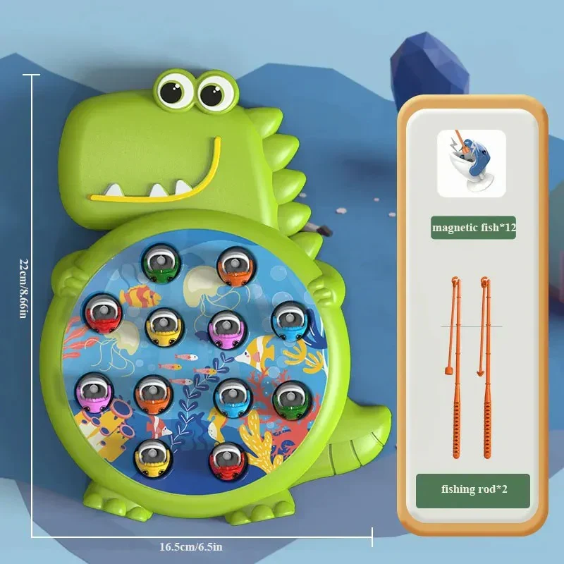 Sjovt Dinosaur Fiskespil til Hele Familien - Lærerigt & Magnetisk
