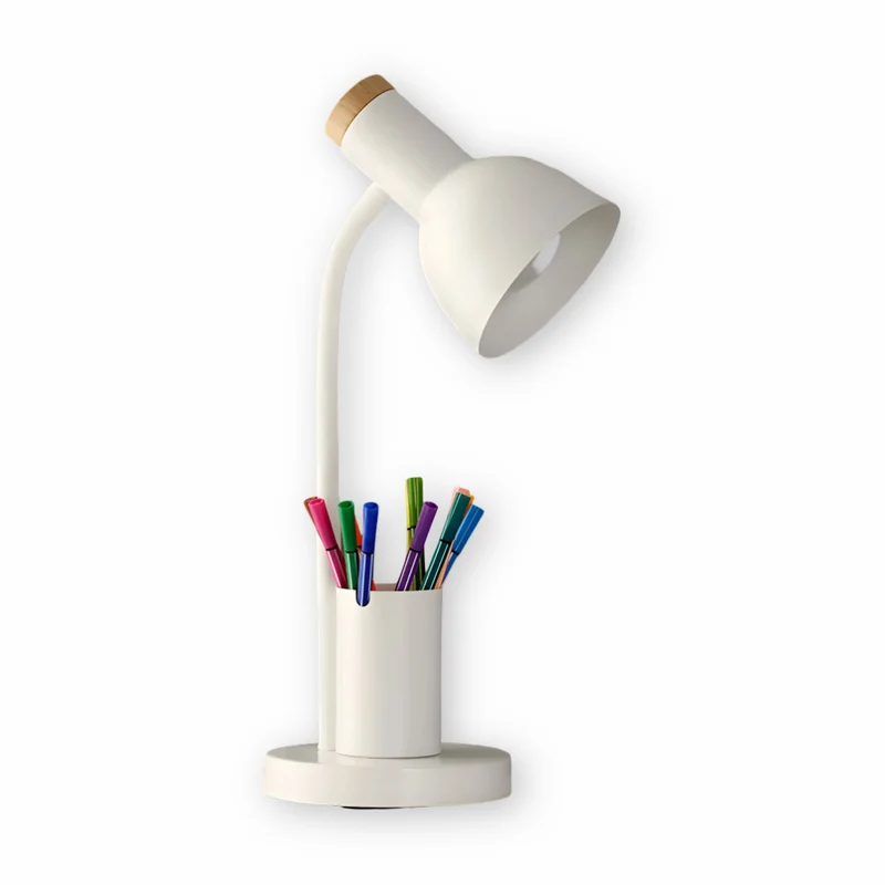 Nordisk Skrivebordslampe med LED og Praktisk Opbevaring