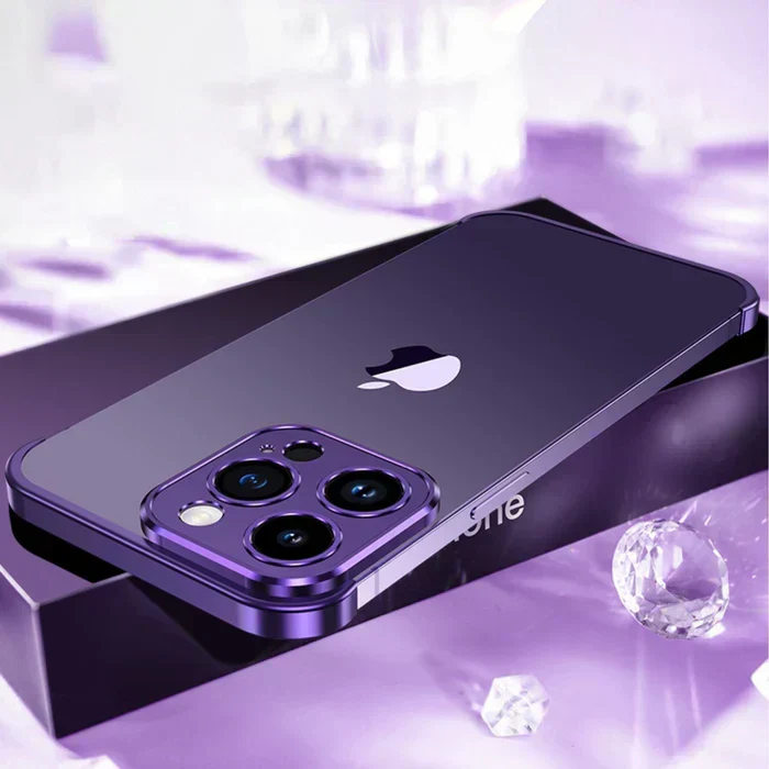 Elegant og Slank iPhone Cover med Mat Metalfinish