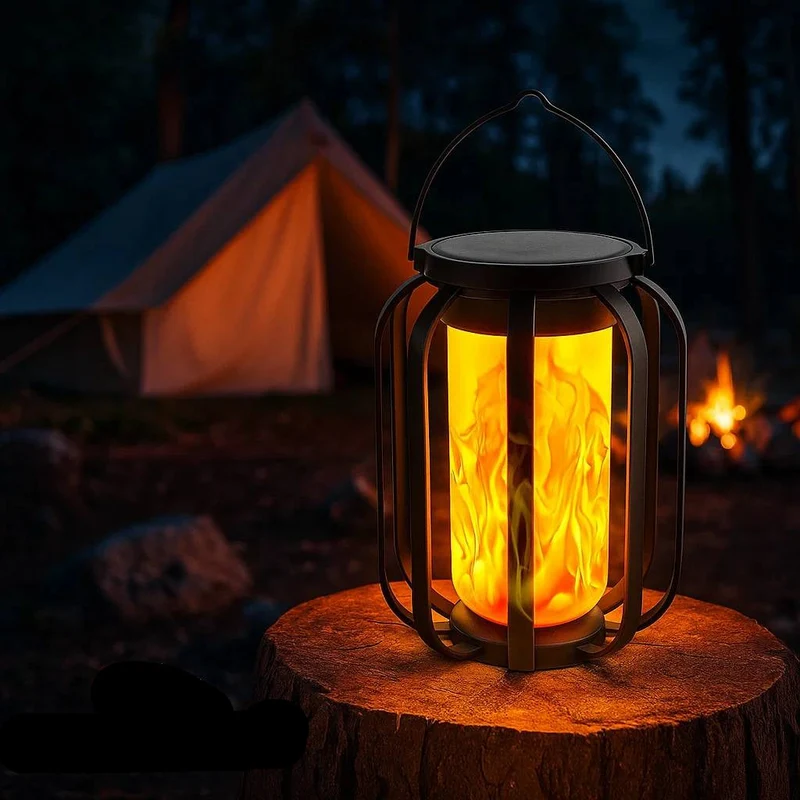 Solcellelampe med Flammeeffekt – Elegant Udendørs Belysning