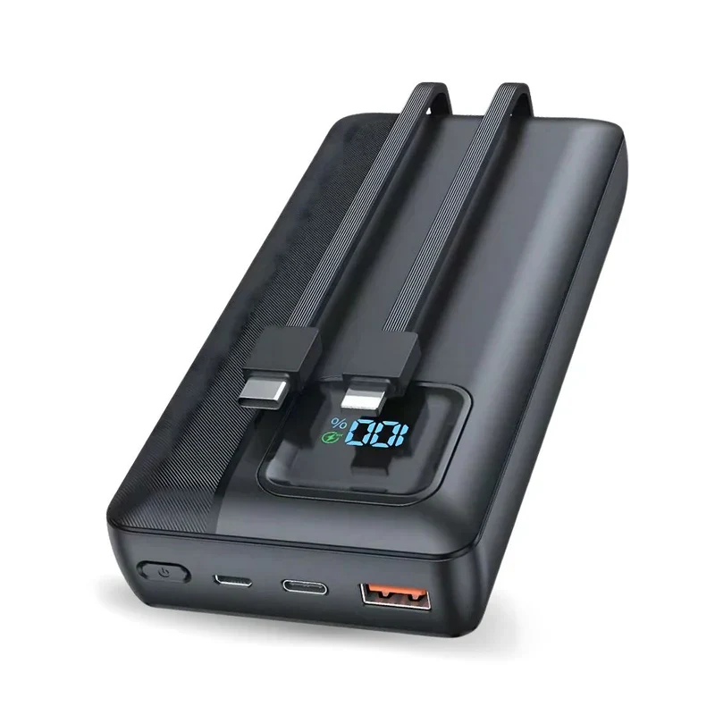 Kraftfuld Powerbank 30000 mAh med LED Skærm og Multiforbindelser