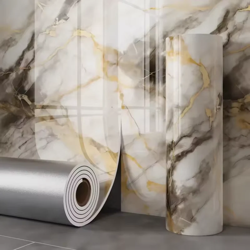Selvklæbende Marmor Tapet - Realistisk 3D Effekt og Fleksibilitet