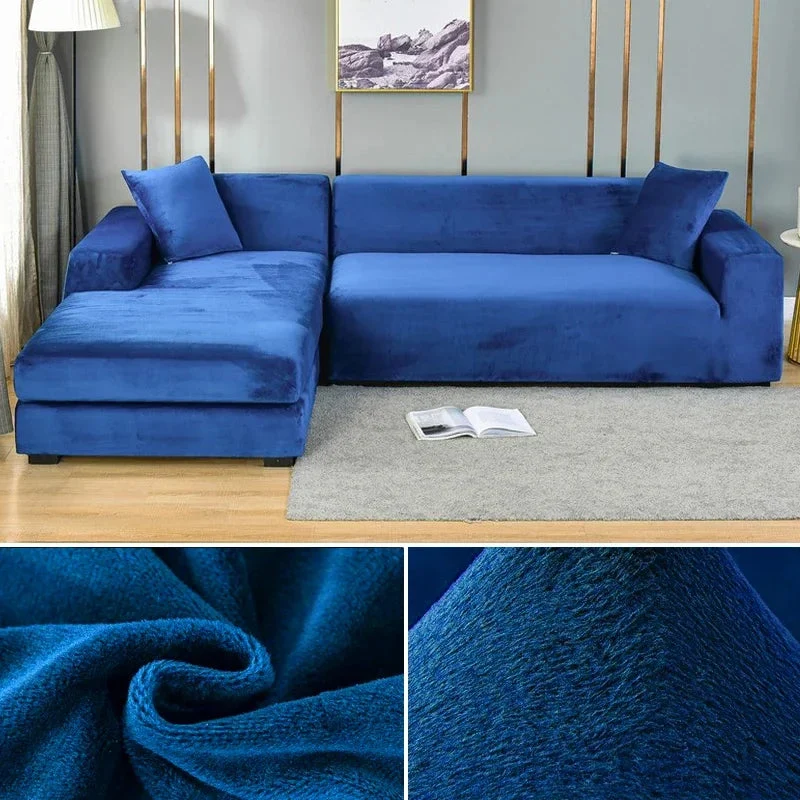 Elastisk Velour Sofabetræk - Perfekt Pasform & Let Pleje