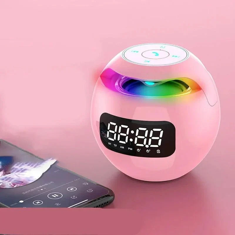 Bluetooth Vækkeur med LED Natlys og Kraftfuld Højttaler