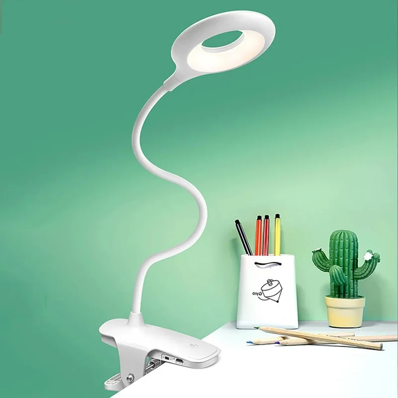 Fleksibel LED Læselampe med USB-Opladning og Lysstyrkejustering