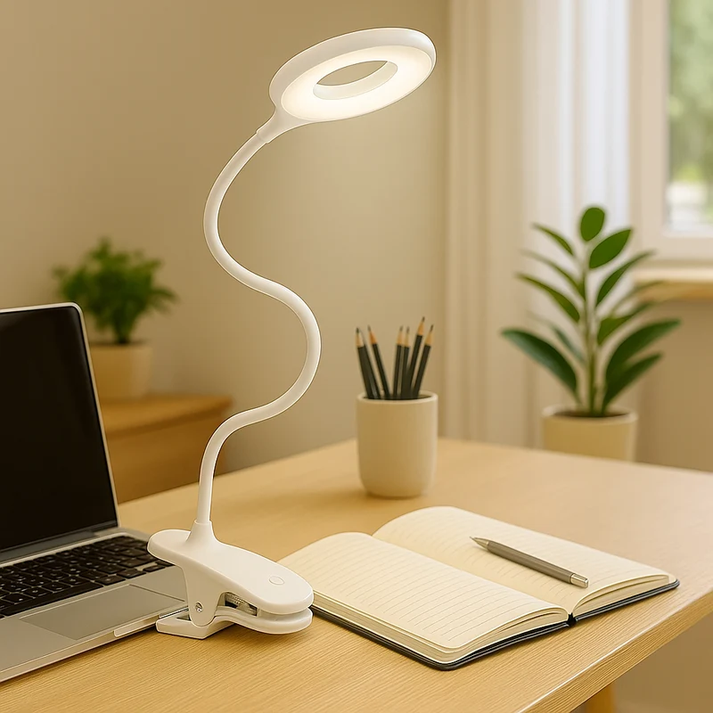 Fleksibel LED Læselampe med USB-Opladning og Lysstyrkejustering