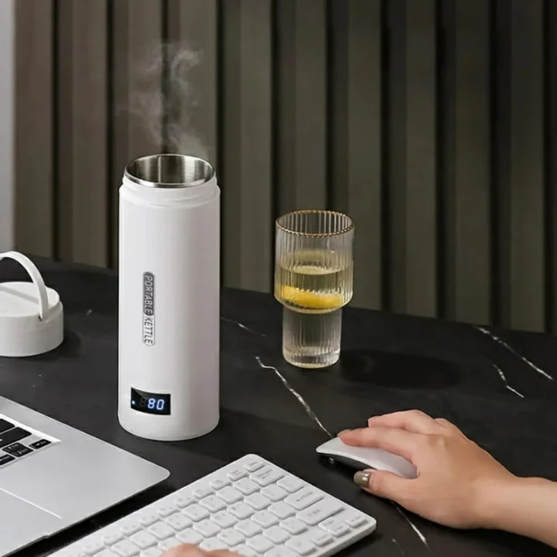 Bærbar Elkedel 450ml med Intelligent Temperaturstyring