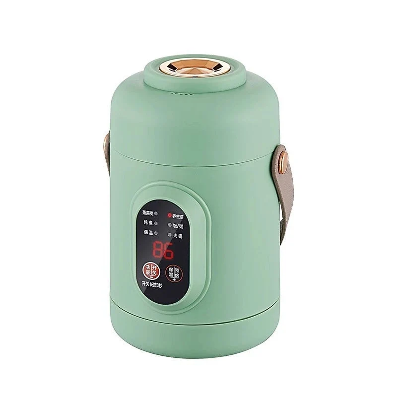 Bærbar Mini Gryde 1L med Smart Timer til Sund Madlavning