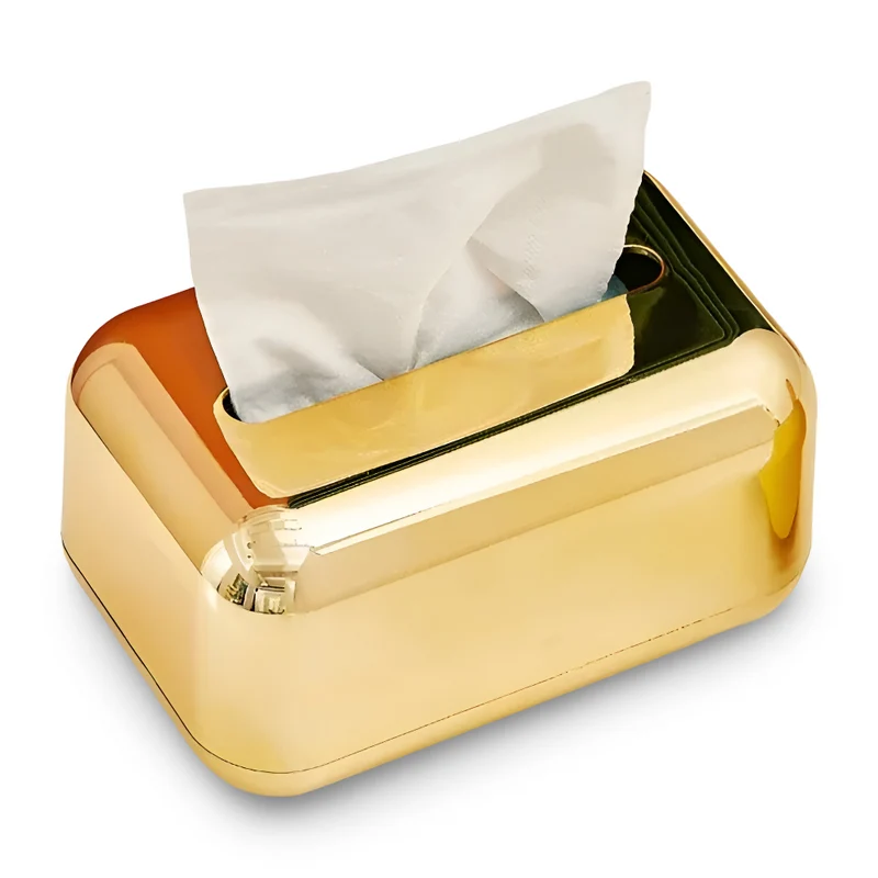 Guldspejl Tissue Holder – Luksuriøs Opbevaring til Dit Hjem