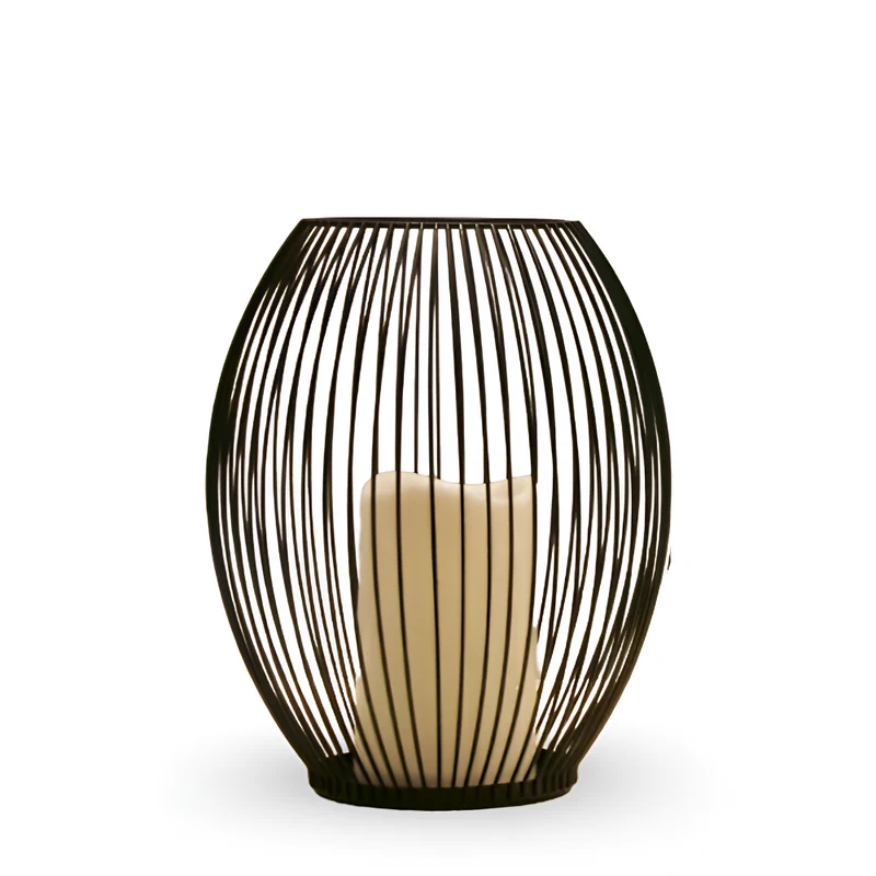 Stilfuld Sort Metal Lanterne Lysestage | Moderne Hygge