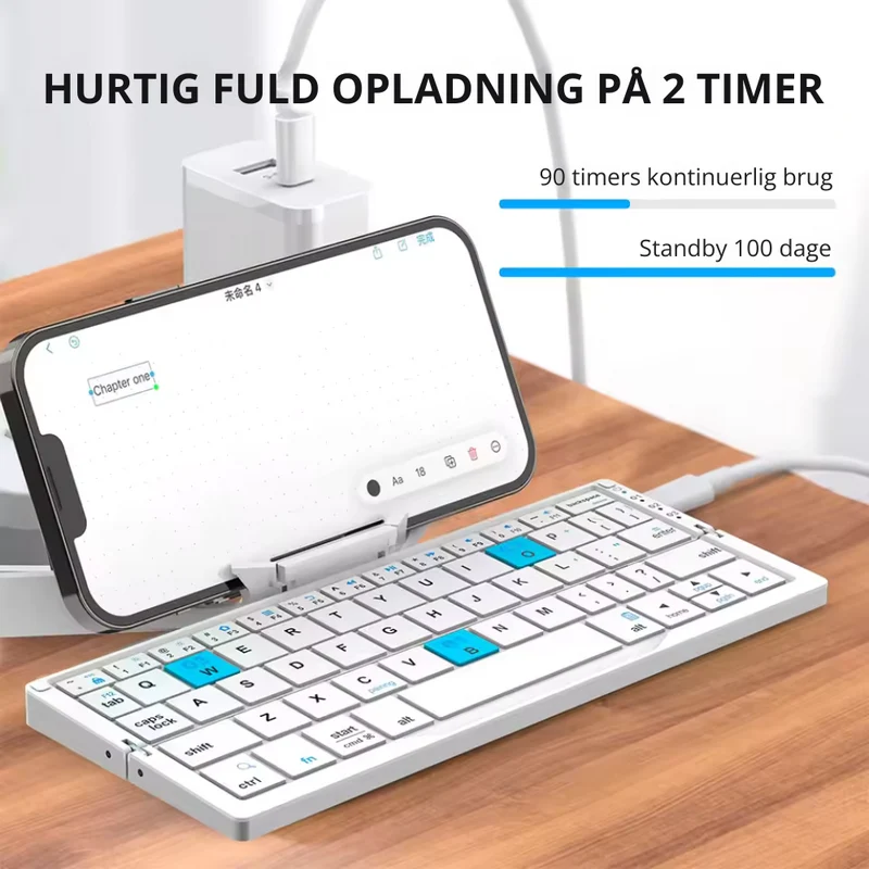 Kompakt Trådløst Tastatur - Effektiv Skrivning På Farten