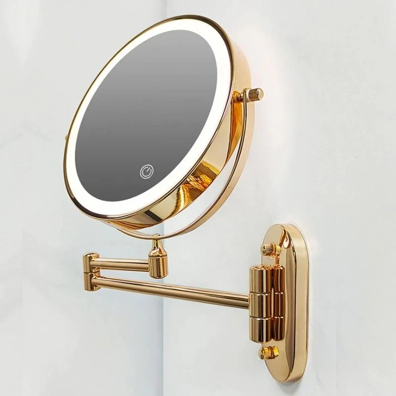 Elegant Makeup-spejl med LED & Variabel Forstørrelse