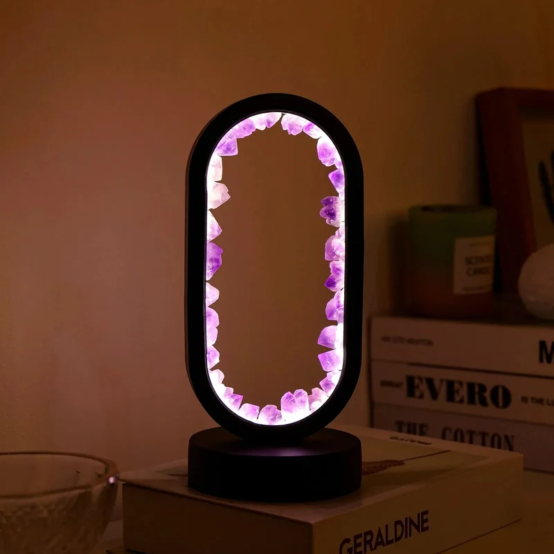 Amethyst Lampe med Naturlig Stressreduktion og Ro