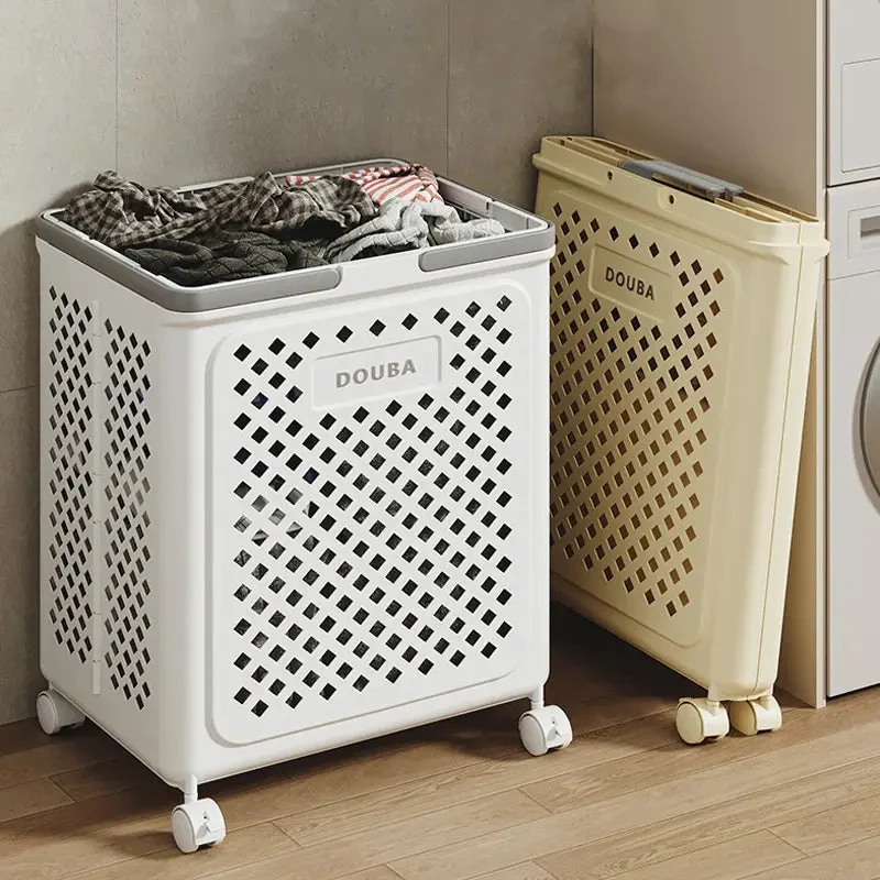 Sammenklappelig Vasketøjskurv med Hjul - Nem Transport & Opbevaring