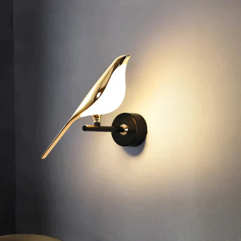 Moderne LED Væglampe med Fugle Design – Energibesparende Elegance