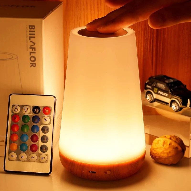 Dæmpbar LED Bordlampe med Genopladeligt Batteri og Touch