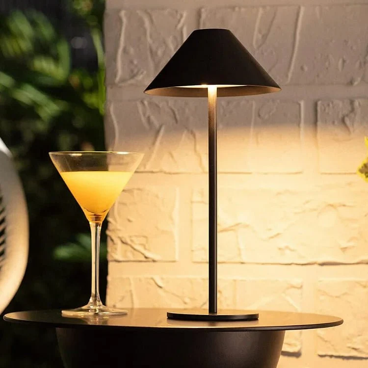 Trådløs Sort Bordlampe med Touch-Dæmpning og Lang Batterilevetid