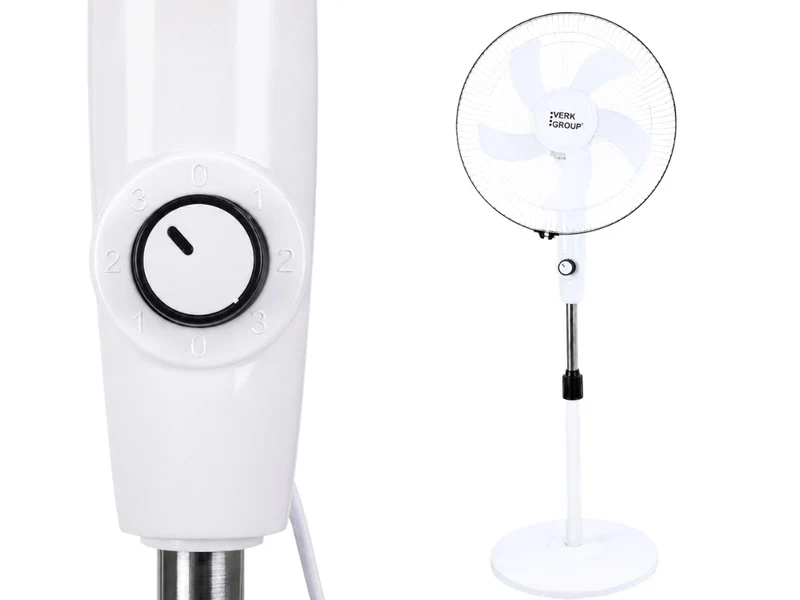 Golvfläkt 40 cm – Tystgående fläkt med Oscillation och Justerbar Höjd