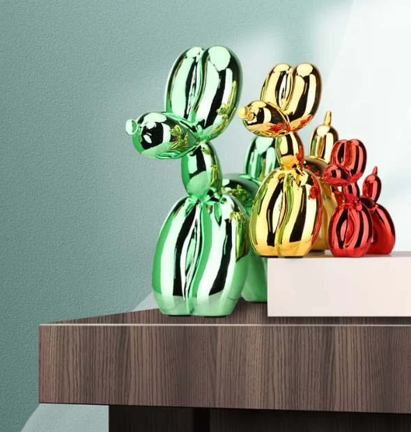 Ballonhund Skulptur i Harz - Unik Pop-Art Dekoration