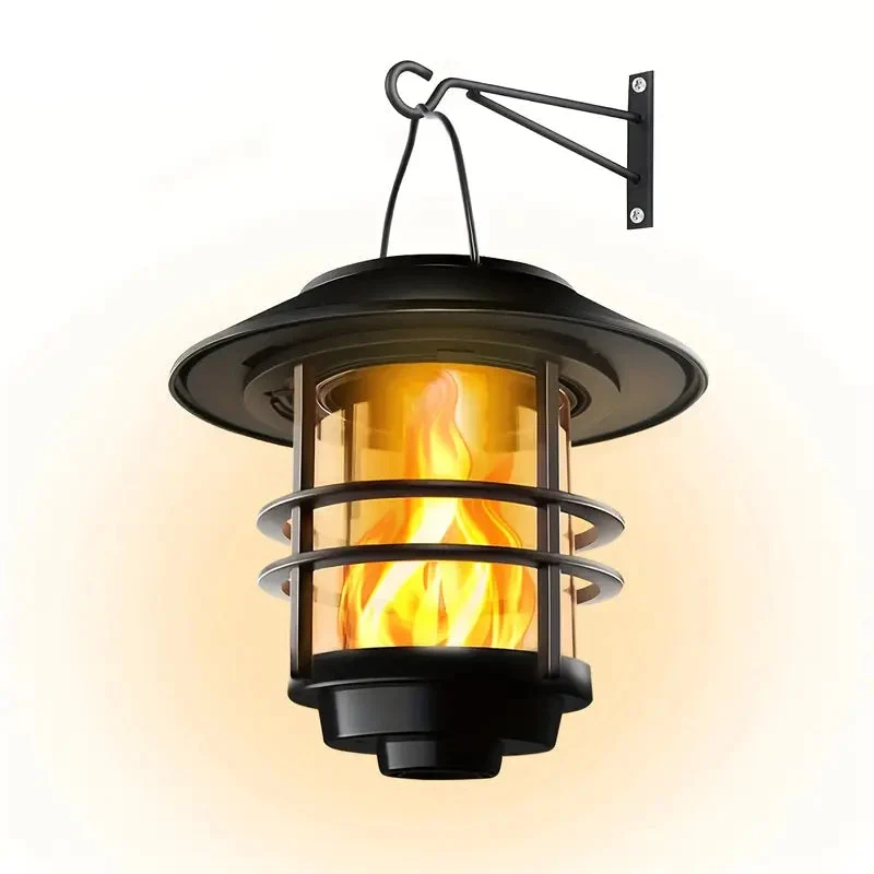 Solarlampe med Flammende Lys - Energibesparende Havelampe