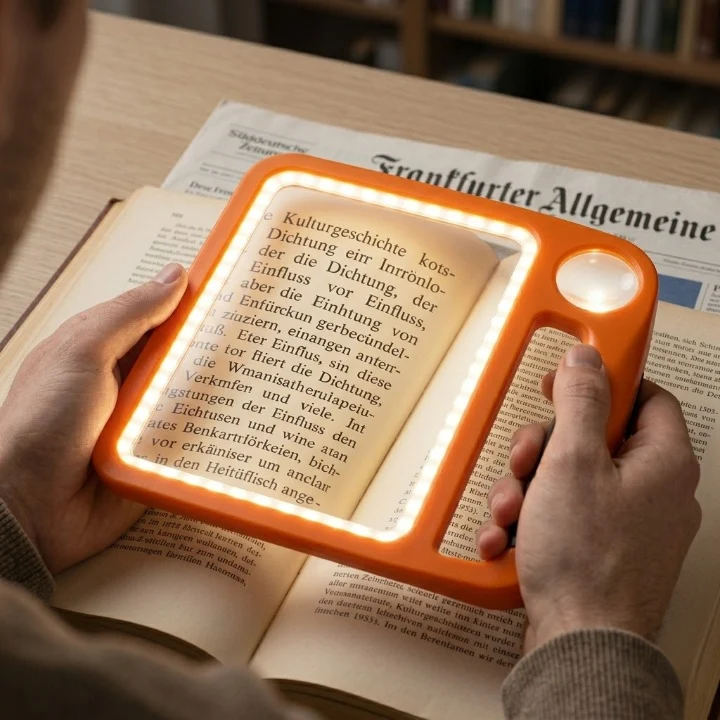 LED Magnifying Glass with Light and Dual Magnification Lenses for Reading