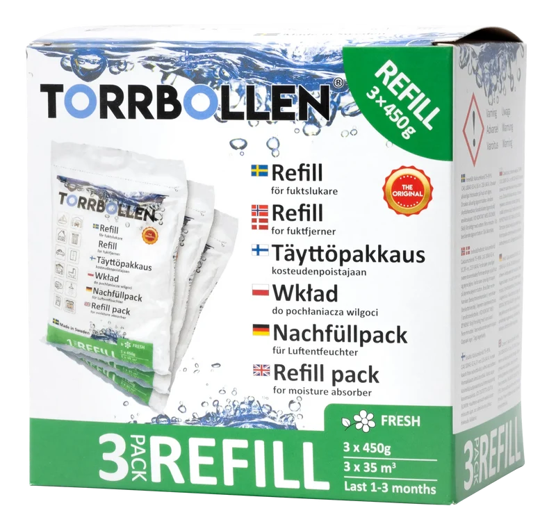 Torrbollen Refill 3-Pack Doft