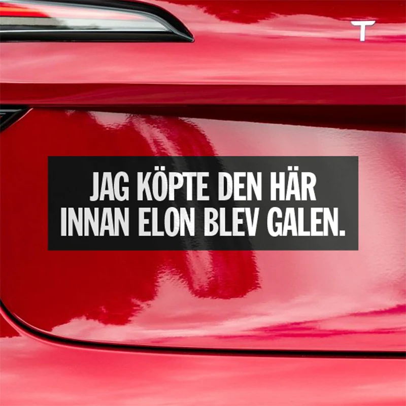Avtagbart klistermärke för Tesla-ägare