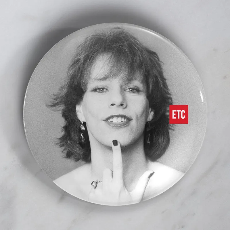 Rund fickspegel med tryckt motiv, Jenny 1983