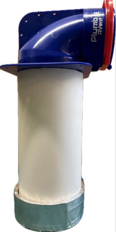 Plaster board fire protection for 125mm plastic duct