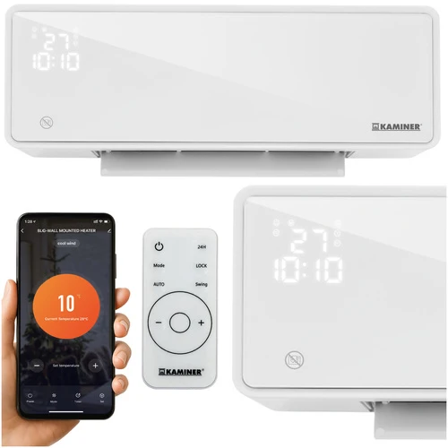 Värmefläkt 2000W med Wi-Fi och fjärrkontroll – Smart väggmonterad värmefläkt