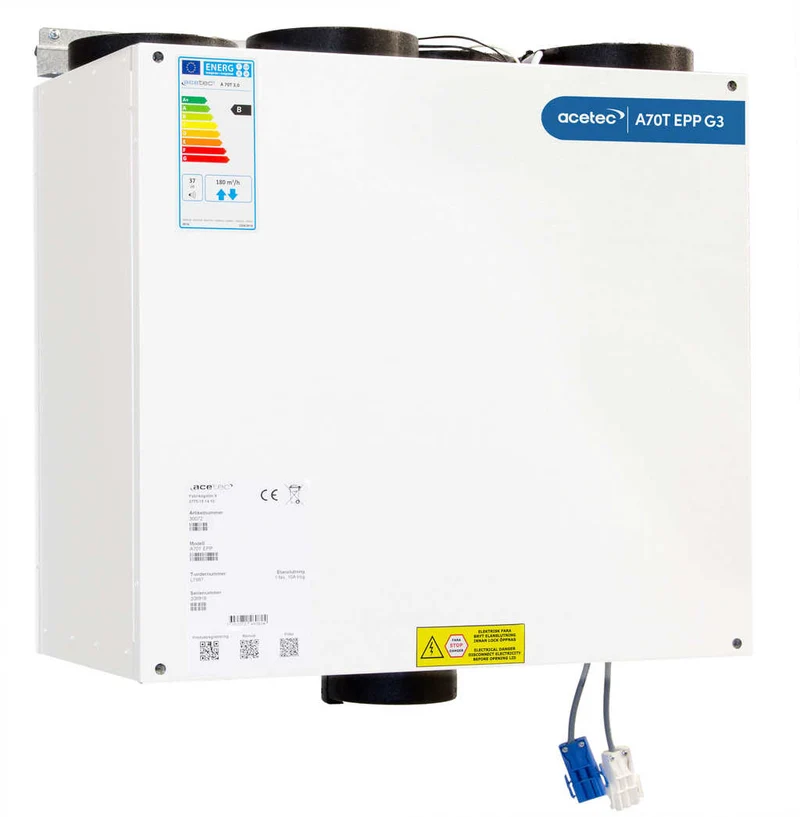 Acetec EvoAir A30T EPP EvoControl MPO G3 vit Ventilationsaggregat
