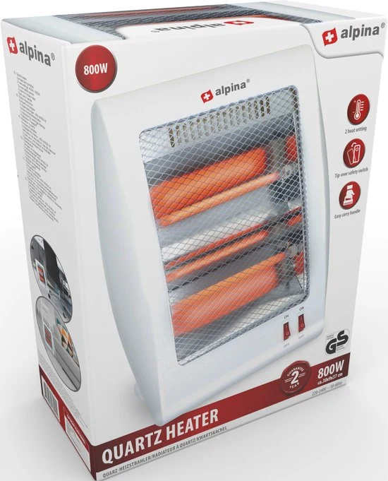 Alpina kompakt och bärbar elvärmare - 400W & 800W