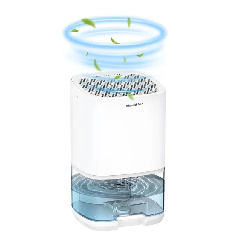 Air Dehumidifier with Moisture Removal and Ionization, 1000ml Tank, LED Night Light