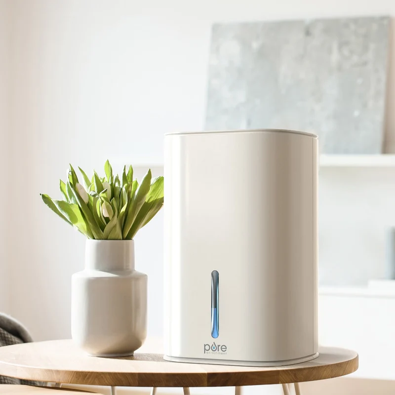 Mini Compact Air Dehumidifier and Moisture Absorber with Water Tank for Home, Small Size