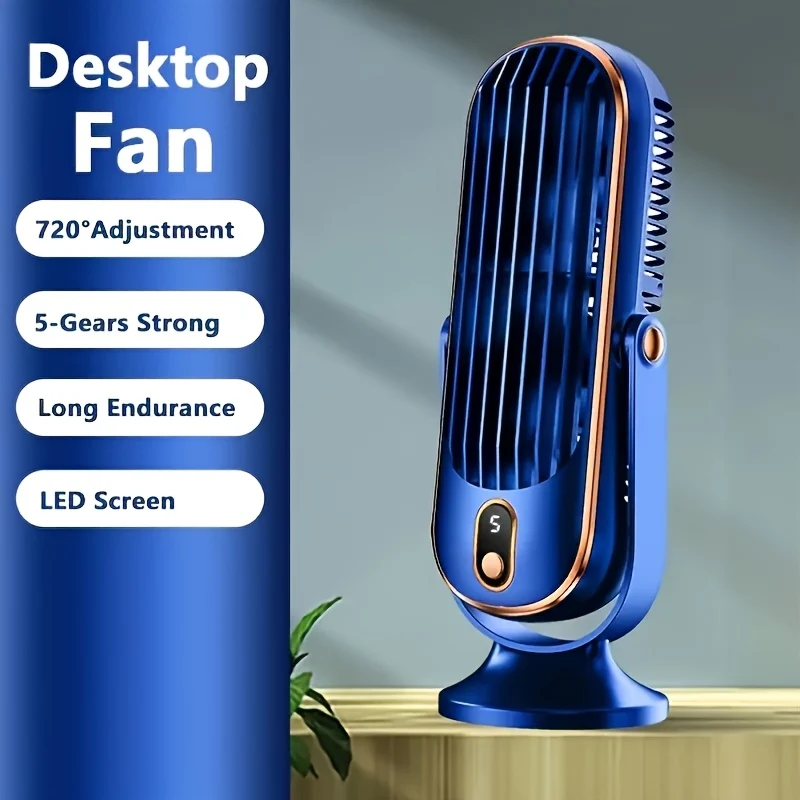 Portable USB Cooling Fan with 5 Speeds and Dual Drive